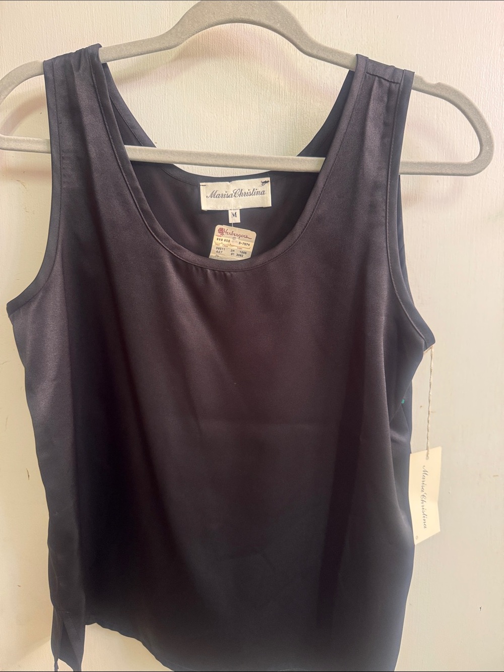 Marisa Christina vintage Women's Black Scoop Neck Tank